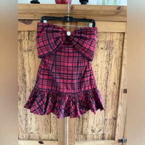 LoveShackFancy Strapless Mini Dress